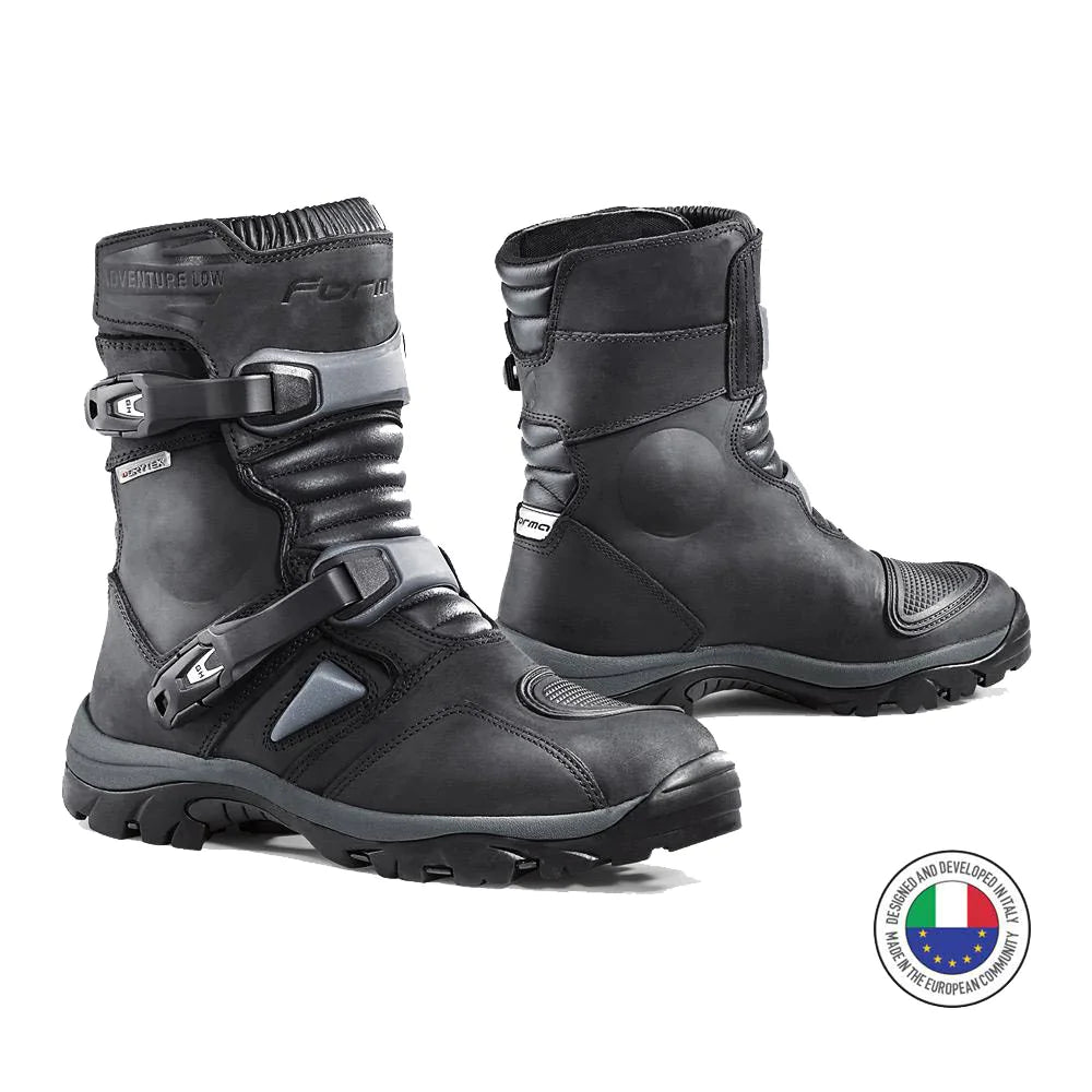 Forma Adventure Riding Boots Low Black Biker s Pad