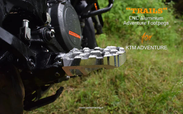 TRAILS- Adventure Footpegs for KTM ADV 390. By Carbon Racing