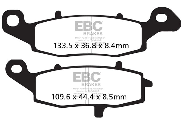 FA229HH + FA231HH EBC Full Sintered Brake Pads (Front)