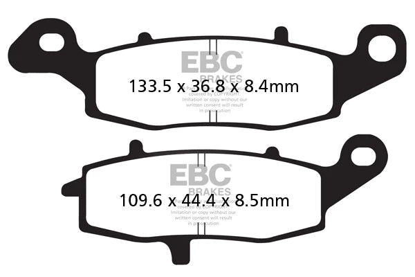 FA229HH + FA231HH EBC Full Sintered Brake Pads (Front)