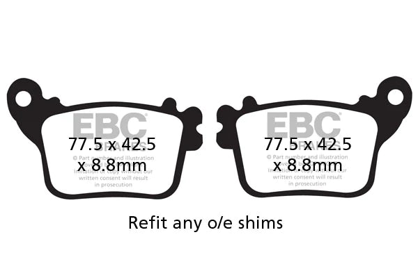 FA436HH EBC Full Sintered Brake Pads (Rear)