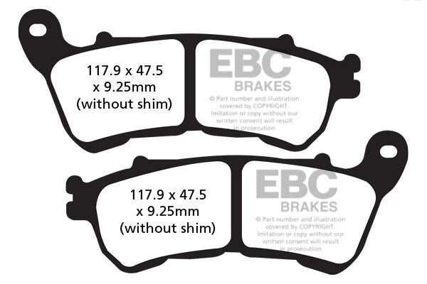 FA640HH EBC Full Sintered Brake Pads (Front)