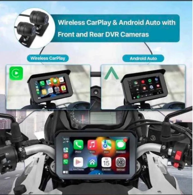 Proplay- Q5 Motorcycle Dash Cam and Navigation System with TPMS