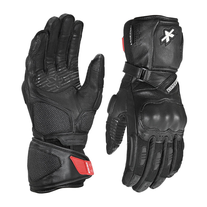 Viaterra- Kruger Full Gauntlet Riding Gloves- Black