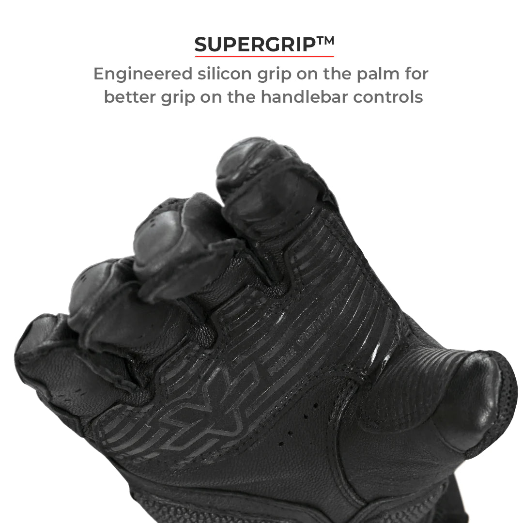 Viaterra- Kruger Full Gauntlet Riding Gloves- Black