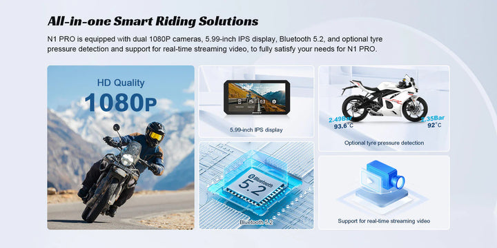 Innovv N1 Pro- Motorcycle Dash Cam and Navigation System