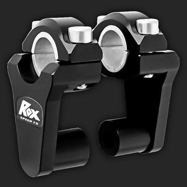 ROX - Pivoting Handlebar (22 & 28mm) Risers–51mm Rise-Black Anodised Aluminium