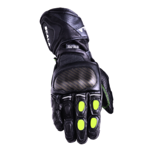 Scala- Trekker Full Gauntlet Riding Gloves- Black HiViz