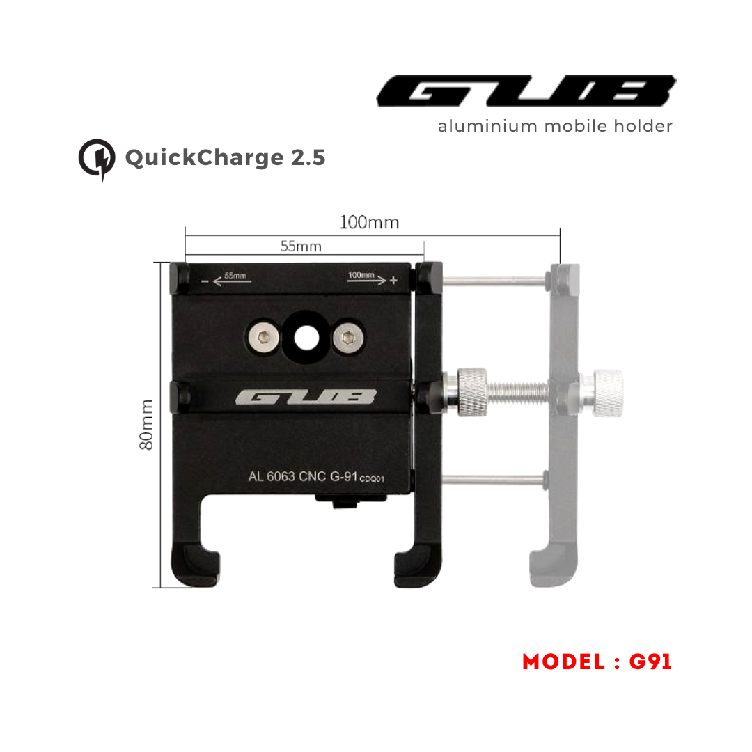 GUB- G91 Mobile Mount (2.5A Charger)