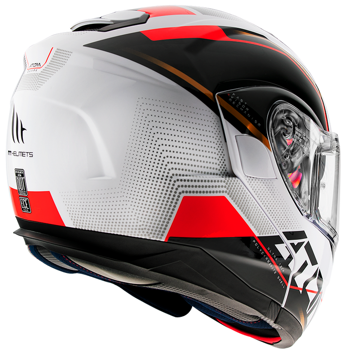 MT- Atom SV- B5 White Red- FLIPUP Helmet