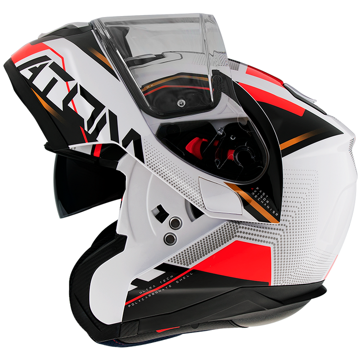 MT- Atom SV- B5 White Red- FLIPUP Helmet