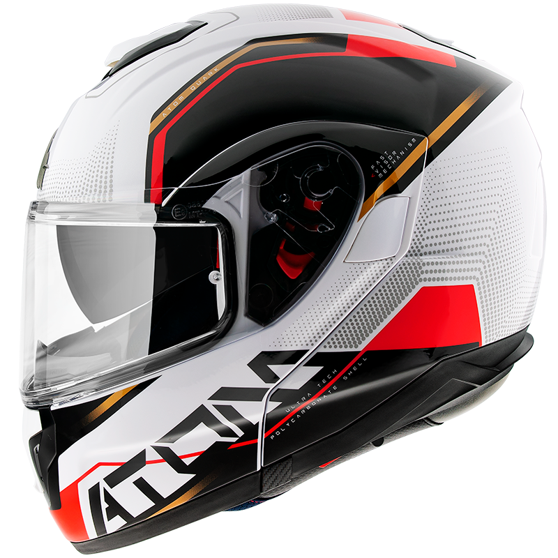 MT- Atom SV- B5 White Red- FLIPUP Helmet