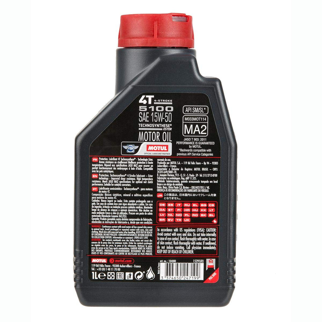 MOTUL- 5100 4T 15W50 SEMI SYNTHETIC- 1L