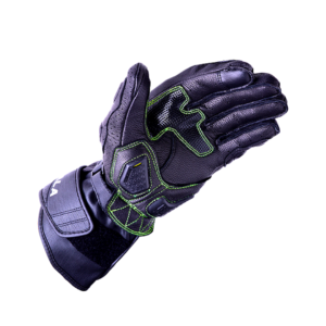 Scala- Trekker Full Gauntlet Riding Gloves- Black HiViz