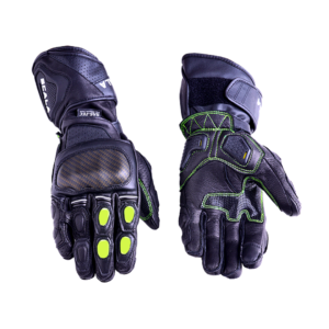 Scala- Trekker Full Gauntlet Riding Gloves- Black HiViz