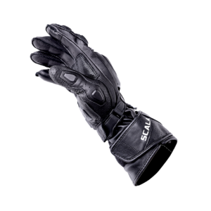 Scala- Trekker Full Gauntlet Riding Gloves- Black