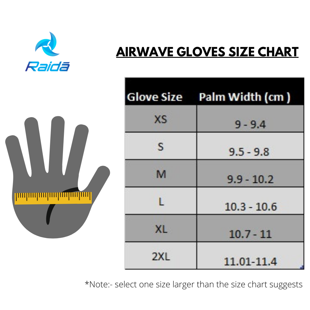 Raida- AirWave Riding Gloves- Hi Viz