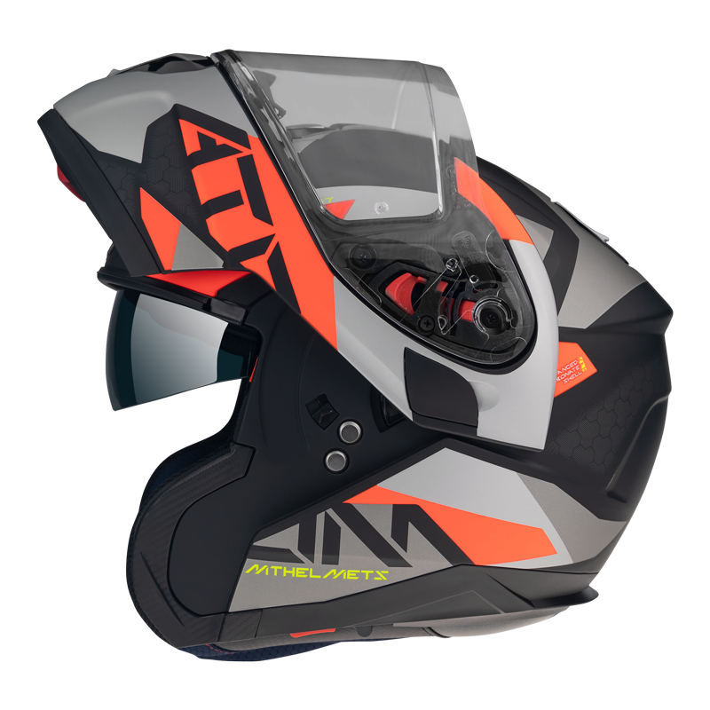 MT- Atom SV- A5 Matt Red- FLIPUP Helmet