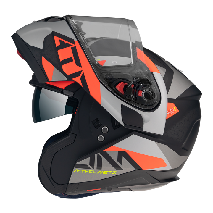 MT- Atom SV- A5 Matt Red- FLIPUP Helmet