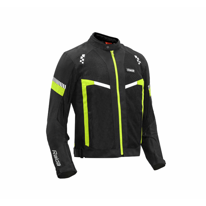 Raida- Bolt Motorcycle Riding Jacket- Hi Viz Green