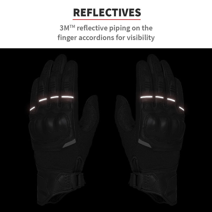 Viaterra- Holeshot Short Riding Gloves- Black