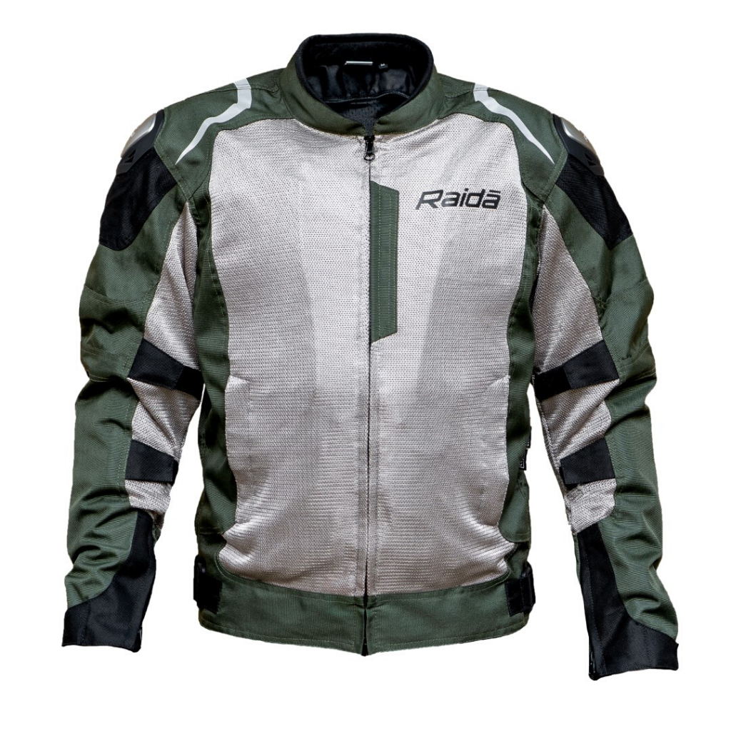 Raida- Kavac Motorcycle Riding Jacket- ( Army Green )