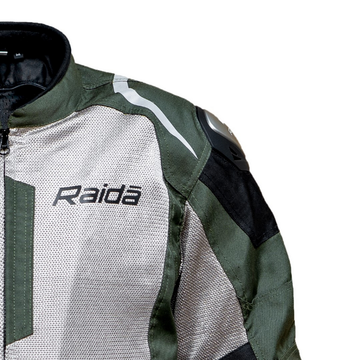 Raida- Kavac Motorcycle Riding Jacket- ( Army Green )