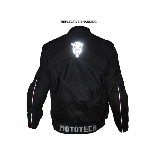 MotoTech Scrambler Air Motorcycle Riding Jacket v2 - Black - Level 2