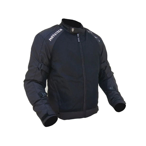 MotoTech Scrambler Air Motorcycle Riding Jacket v2 - Black - Level 2