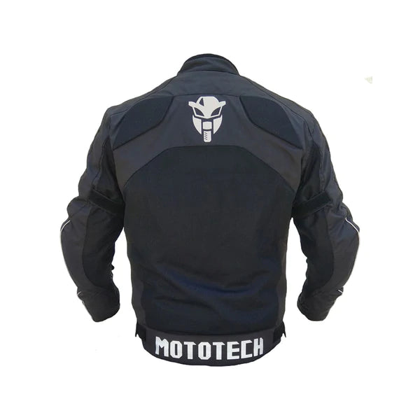 MotoTech Scrambler Air Motorcycle Riding Jacket v2 - Black - Level 2