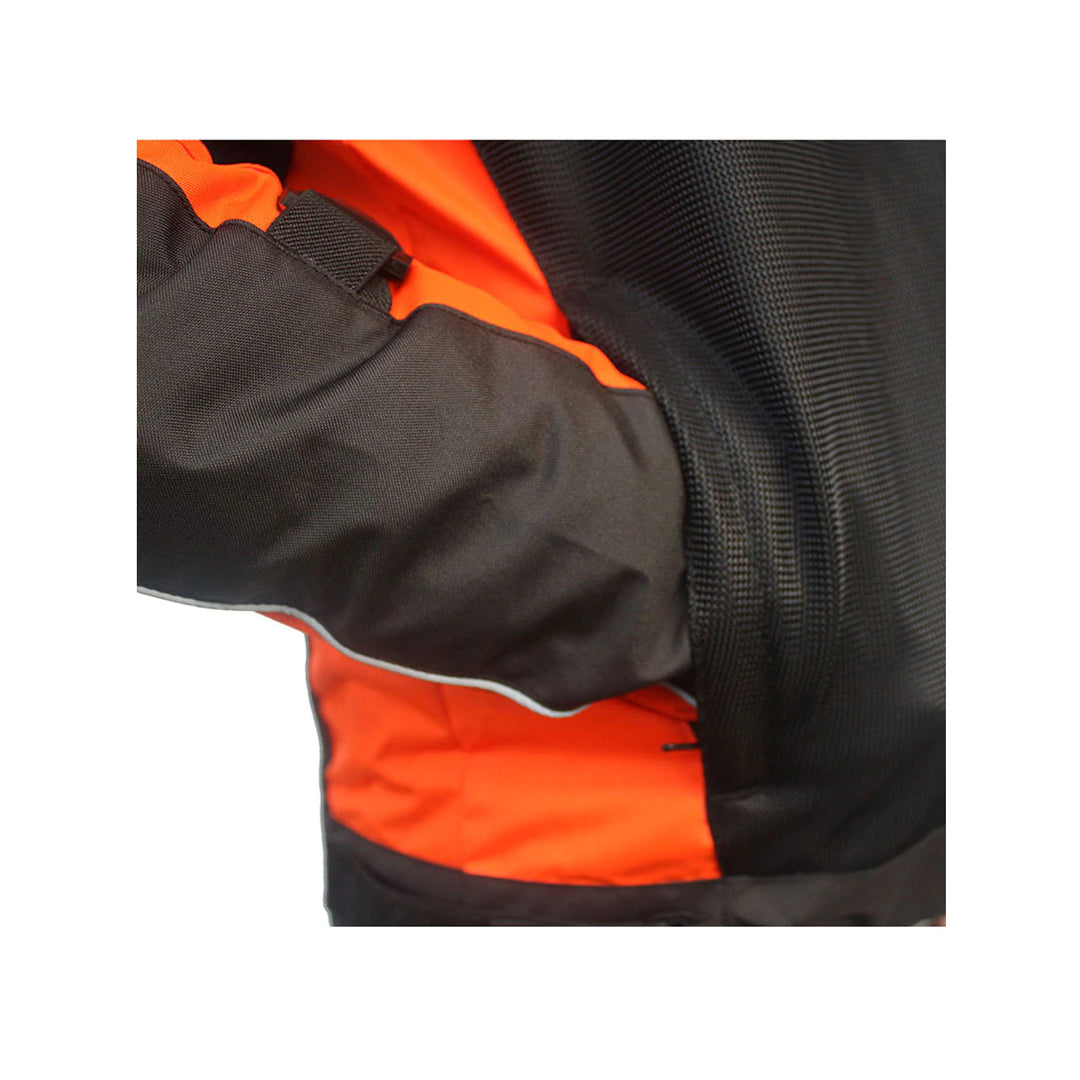 MotoTech Scrambler Air Motorcycle Riding Jacket v2 - Orange - Level 2