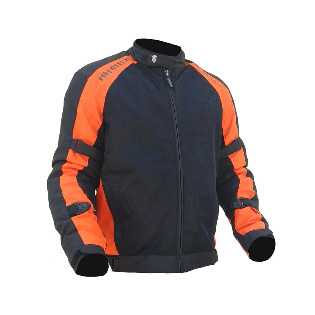 MotoTech Scrambler Air Motorcycle Riding Jacket v2 - Orange - Level 2