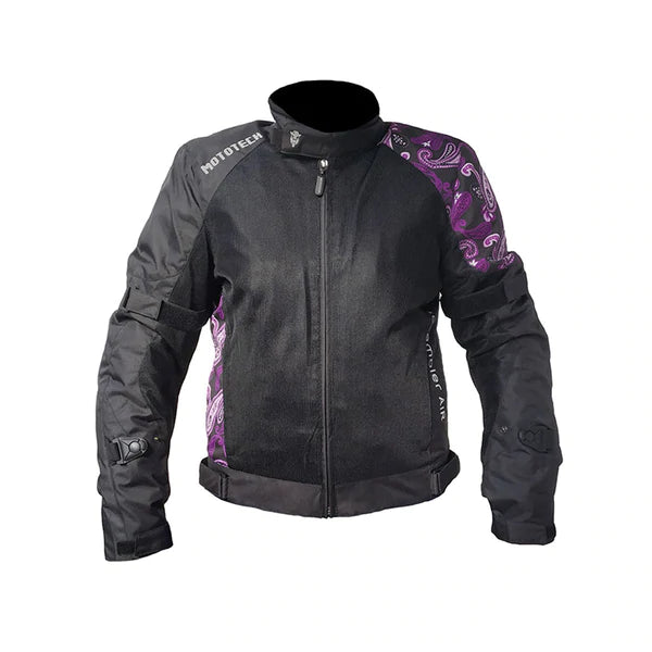 MotoTech Scrambler Air Women's Motorcycle Jacket - Purple - Level 2