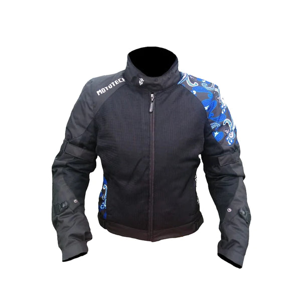 MotoTech Scrambler Air Women's Motorcycle Jacket - Blue - Level 2