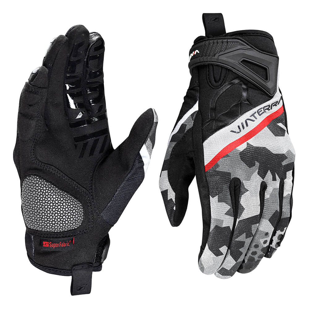 Viaterra- Roost Offroad Riding Gloves- Snow Camo