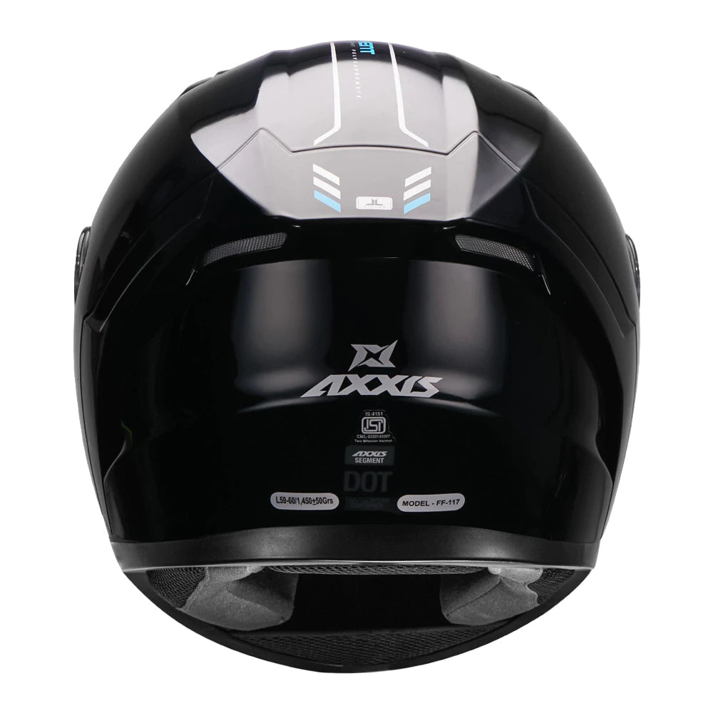 AXXIS- Segment Black (Gloss) Motorcycle Helmet