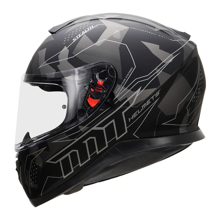 MT Thunder3 SV Stealth (Gloss) Motorcycle Helmet