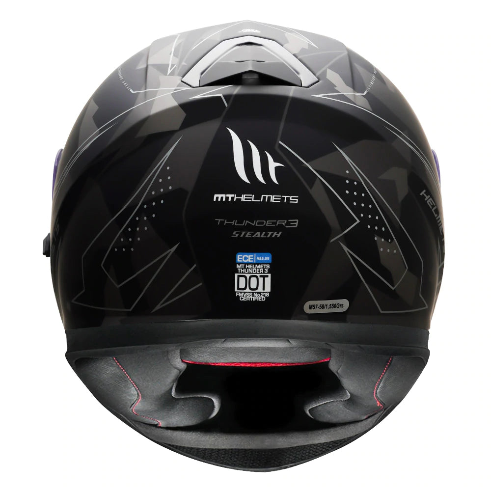 MT Thunder3 SV Stealth (Gloss) Motorcycle Helmet