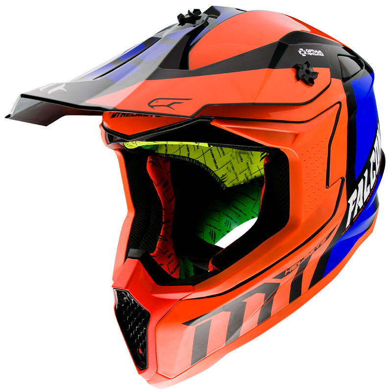 MT Helmets Falcon Warrior Motocross Helmet Multicolor