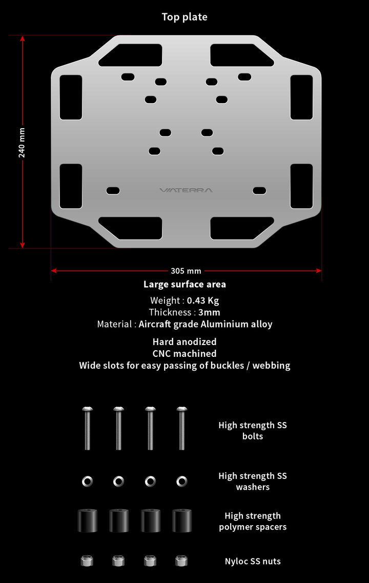 ViaTerra- Rear Rack Aluminium- Hero Expulse