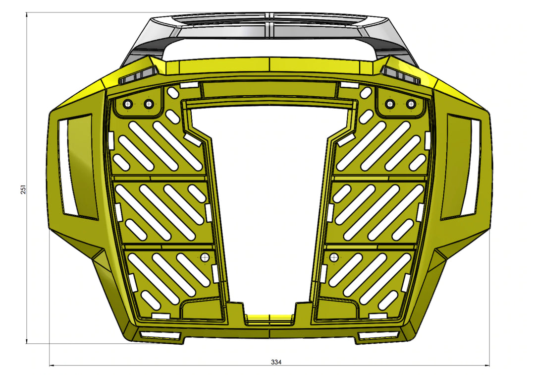 HEPCO BECKER (GER)- Universal Top Case Carrier- Alu Rack (Fixed Hinge)