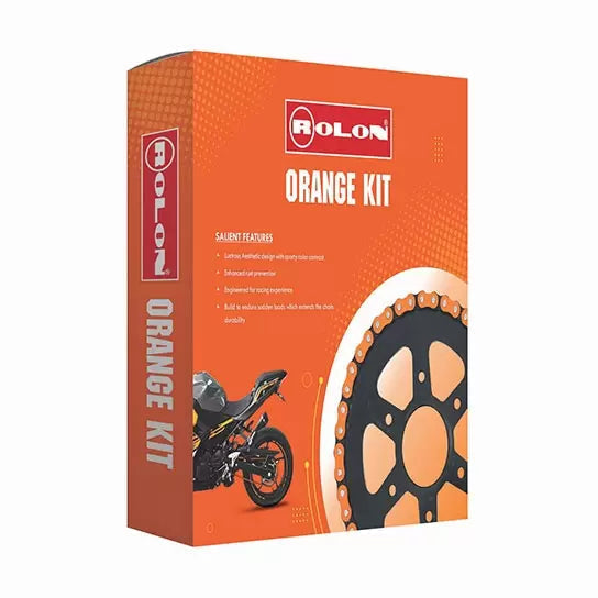 BAJAJ- RS 200- Chain Sprocket Kit- Premium Orange